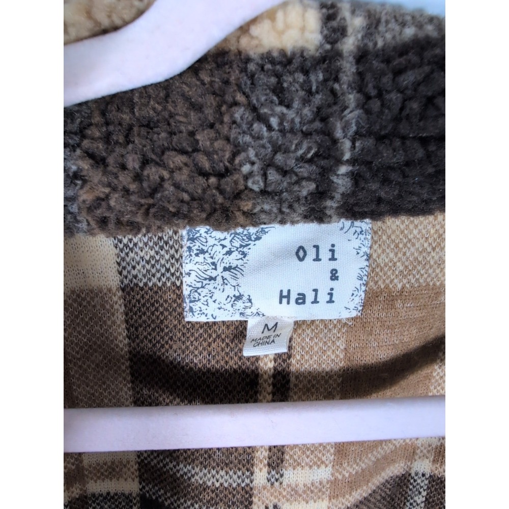 Oli & Hali Women's Shirt Shacket Mix & Match Plaid Snap Shacket Medium - Picture 6 of 10